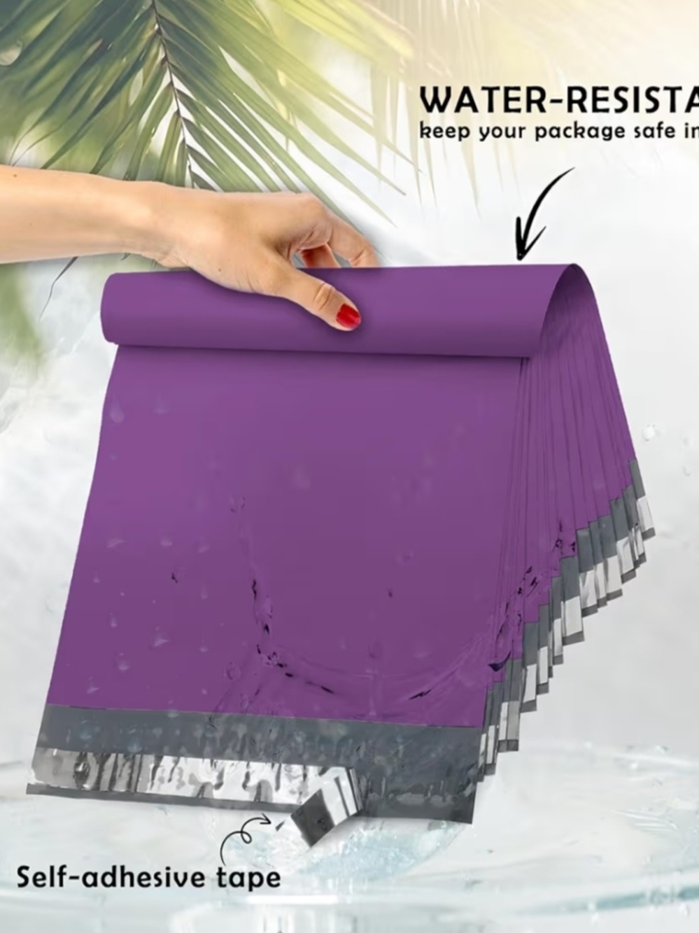 40 Purple Flat Poly Mailers 20 6x9 + 20 10x13 Self Seal Shipping Bags New - Picture 4 of 6